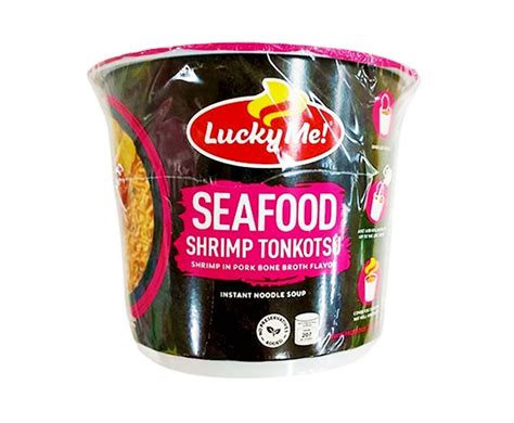 Lucky Me Seafood Shrimp Tonkotsu Instant Noodle Soup G