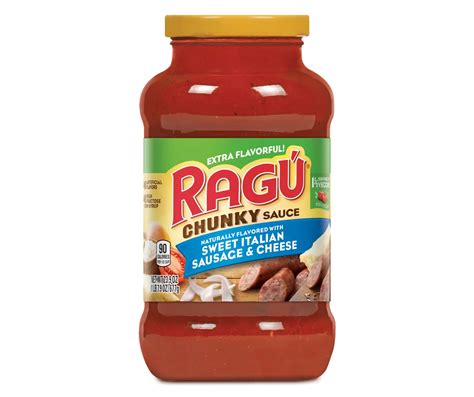 Ragu Chunky Sweet Italian Sausage And Cheese Sauce 24 Oz Big Lots