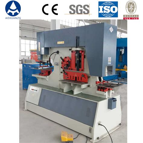 Hydraulic Ironworker Cutting Punching Notching Machine Combined Iron