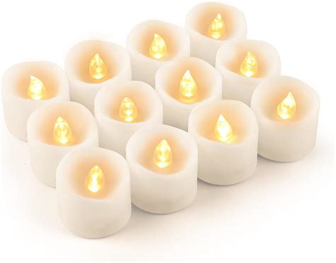 Vont Realistic Bright Flameless Led Tea Light Candles Bright Ing