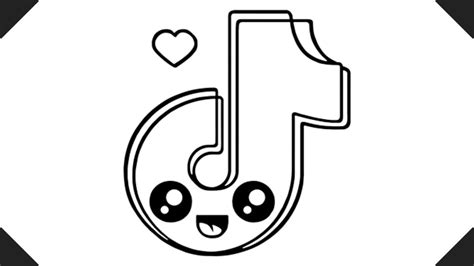 SO ZEICHNEN SIE DAS TIK TOK KAWAII LOGO SCHRITT FÜR SCHRITT YouTube