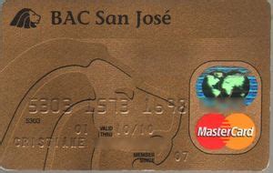 Tarjeta de Banco: BAC San Jose (BAC San Jose, Estados Unidos de AméricaCol:US-MC-0007