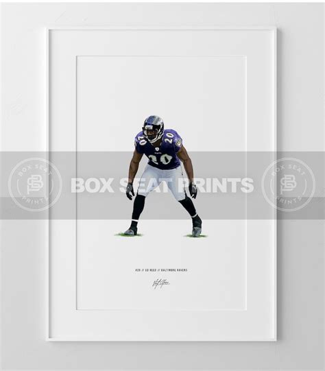 Ed Reed Baltimore Ravens Football Art Illustrated Poster Ed Reed