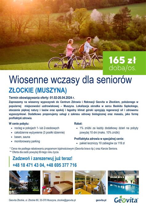 Wiosenne Wczasy Dla Senior W Id Geovita