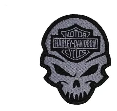 Parche Bordado Craneo Con Logo Harley Davidson Calavera Hd En Venta En