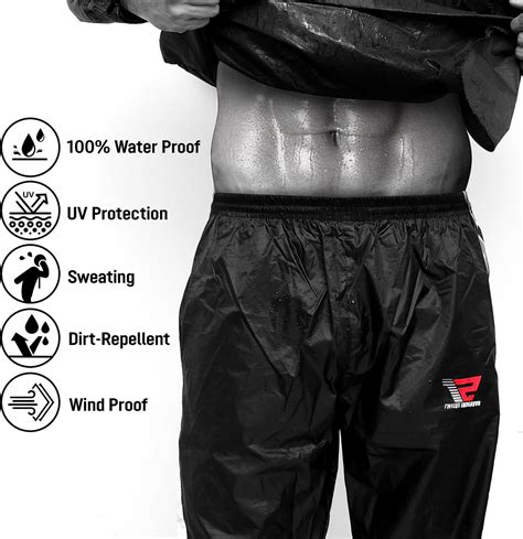 Sauna Suit Sweat Suit Heavy Duty Exercise Suit Fitness Gym Burn