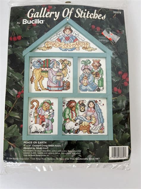 Bucilla Gallery Of Stitches Peace On Earth 7x10 Counted Cross Stitch