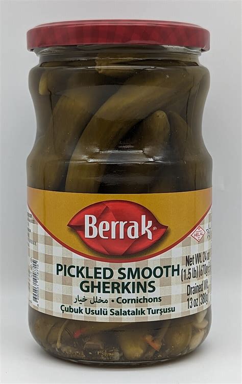 Berrak Pickled Smooth Gherkins Cubuk Usulu Salatalik Tursusu 720ml 670g