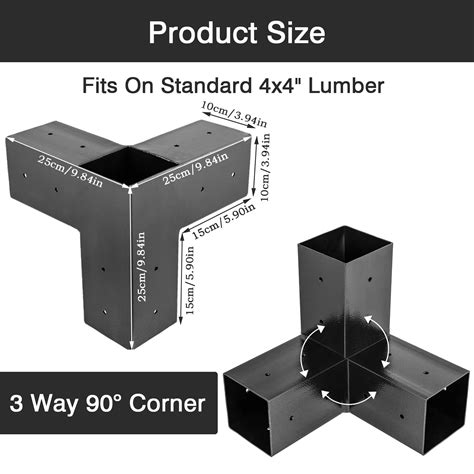 Fmhotu 4 Pack Diy Woodworks Pergola Brackets Kit 4x4