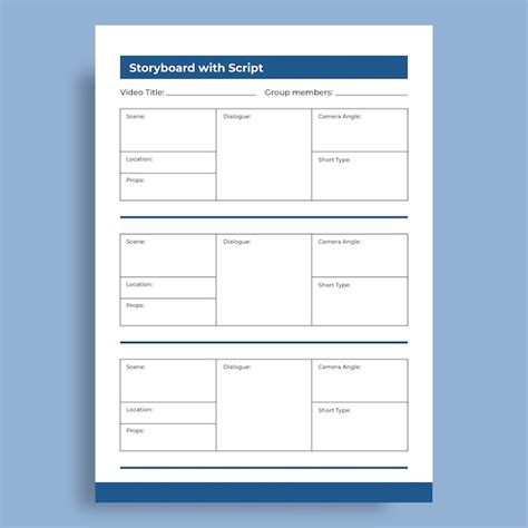 Free Vector Simple Script Storyboard
