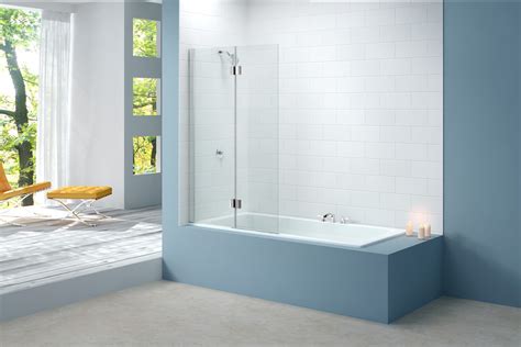 Merlyn 2 Panel Hinged Bath Screen New Image Tiles