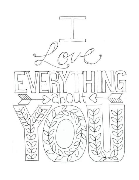 I Love You Coloring Pages For Adults At Getcolorings Free