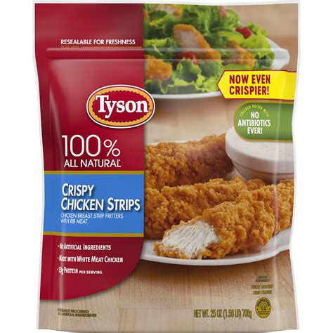 Tyson Fully Cooked Crispy Chicken Strips 25 Oz Frozen Walmart