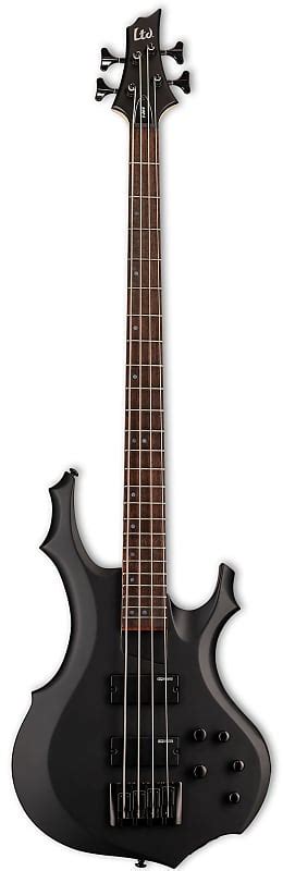 Esp Ltd F 204 Bass Guitar Black Satin Reverb