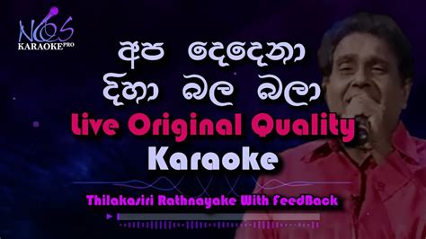 Apa Dedena Diha Karaoke Live Quality Without Voice අප දදන දහ බල