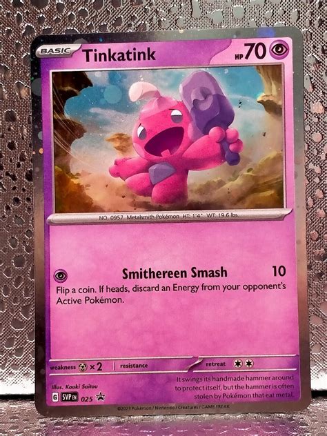 Tinkatink Pokémon Sandv2 Paldea Evolved Black Star Promo Card 025