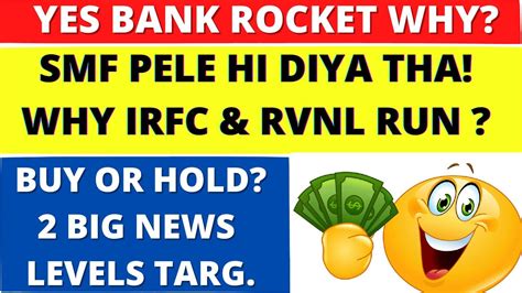 Yes Bank Share Newswhy Yes Bank Runrvnl Share News Rvnl Targetirfc