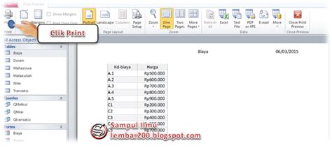 Cara Mudah Print Tabel Di Ms Access Moch Adi Abdurrahman