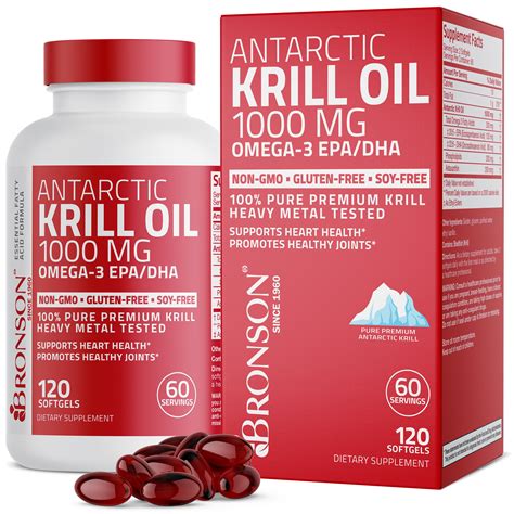 Bronson Pure Premium Antarctic Krill Oil Mg W Omega S Astaxanthin