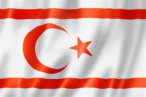 Northern Cyprus flag stock illustration. Illustration of full - 151600941