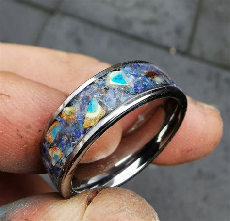 Australian Opal Ring Rough Opal Ring Opal Ring Men Etsy Rough Opal