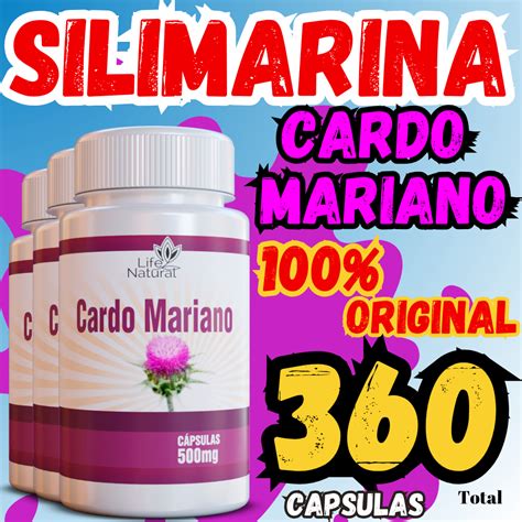 Cardo Mariano Silimarina 500mg Suplemento Natural 100 Original