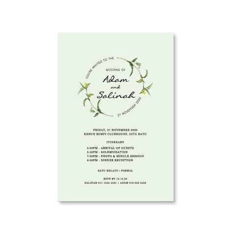 Acadia Card Weddingmate Malaysia