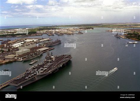 Aerial Of Pearl Harbor With Ships Hi Res Stock Photography And Images