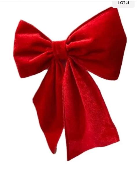 Red Velvet Large Bow Tree Topper Christmas Etsy Uk