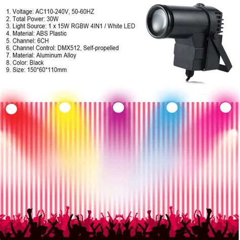 Guirlande lumières projecteur de scène DJ Disco 30W RGBW LED DMX512