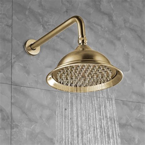 Brushed Gold Lima Thermostatic Shower System With Concealed Mixer At