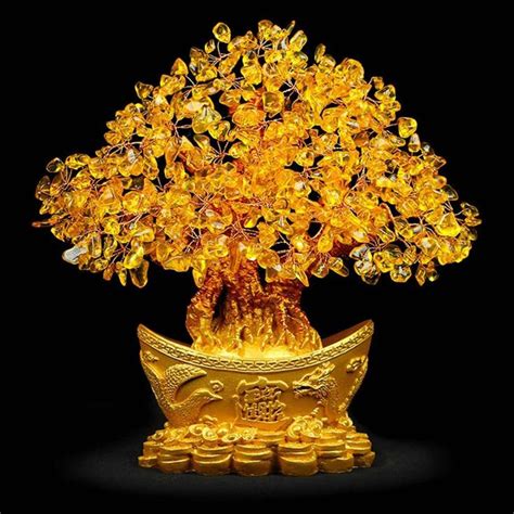 172 Extra Large Golden Natural Citrine Lucky Money Tree Cash Cow