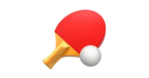 Bordtennisracket Och Boll Emoji Betydelse och användning