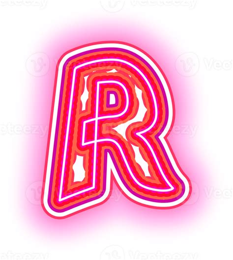 Pink Neon Letter R 33553723 Png