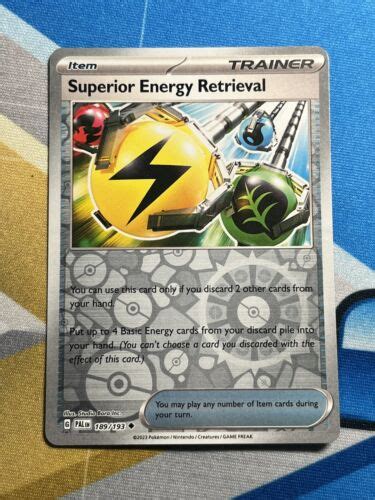 Pokémon TCG Superior Energy Retrieval Paldea Evolved 189 193 Reverse