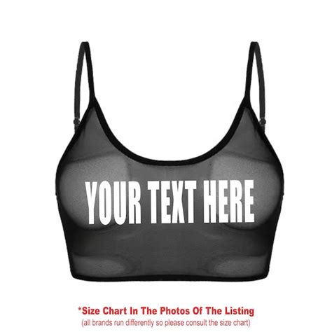 Sports Bra Custom Text Etsy