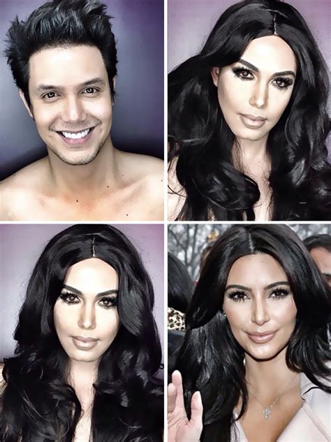 Guy Transforms His Face With Makeup To Look Like Female Hollywood ...