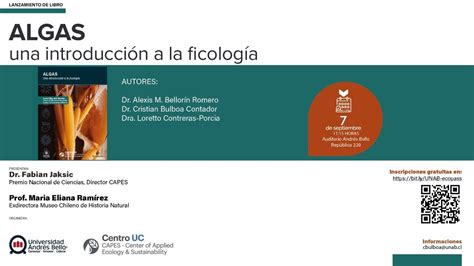 Lanzamiento del libro Algas Una introducción a la ficología YouTube