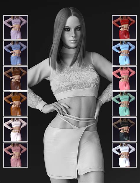 X Fashion Dforce Bella Mesh Outfit For Genesis And Females Daz D