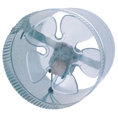 Suncourt Inductor In Line Duct Fan 8 In Dia Galvanized Steel Axial Duct