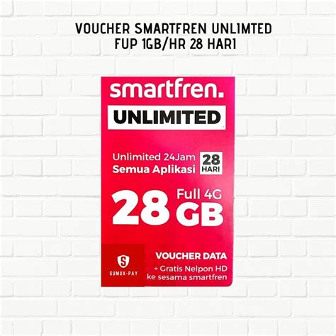 VOUCHER SMARTFREN UNLIMITED Fup 1GB Shopee Indonesia