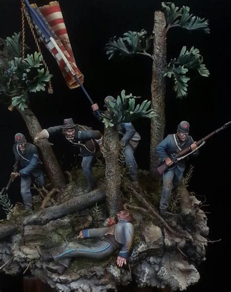 Fixed Bayonets 20th Maine Charge At Little Round Topgettysburg By