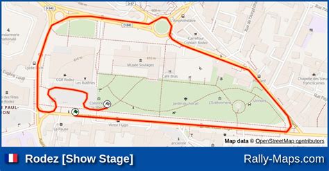 Rodez Show Stage Stage Map Rallye Du Rouergue 2009 CFR Rally