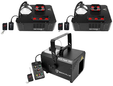 Chauvet Dj Geyser P Dmx Fog Machines Foggers Rgba Uv Led Reverb