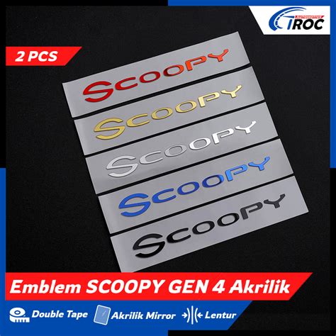 Jual 2PCS STIKER SCOOPY TIMBUL EMBLEM SCOOPY LOGO SCOOPY 2015 2017 3D