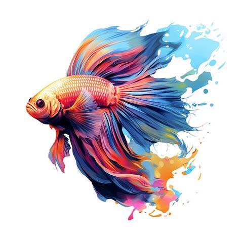 Aquarelle Poisson Clipart Aquatique Illustration Art Photo Premium