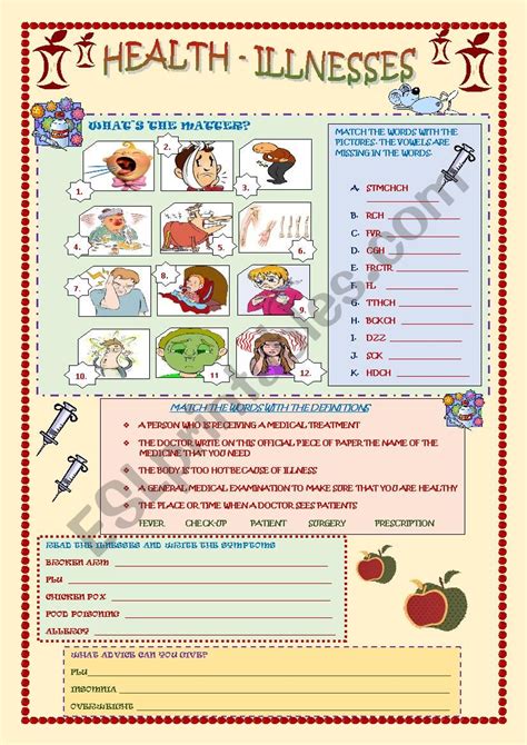 Health Esl Worksheet By Bbubble