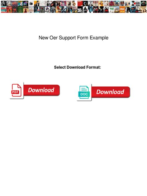 Fillable Online New Oer Support Form Example New Oer Support Form