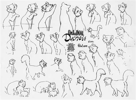 Living Lines Library The Aristocats 1970 Model Sheets And Production
