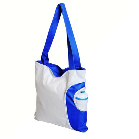 Promotional Tote Bag with Water Bottle Pocket - Bongo